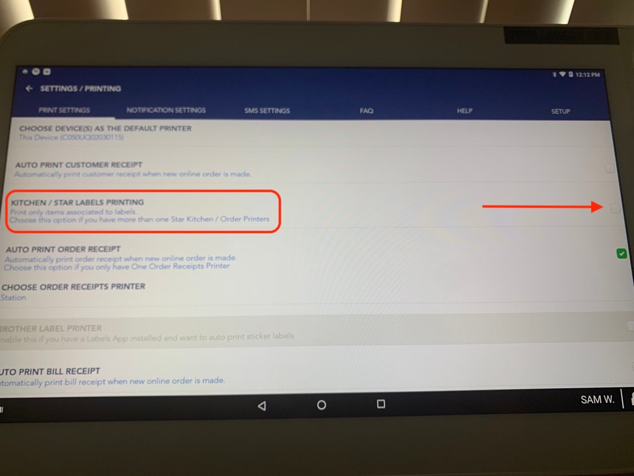 How to Set-up Printing for orders made through Smart Online Order
