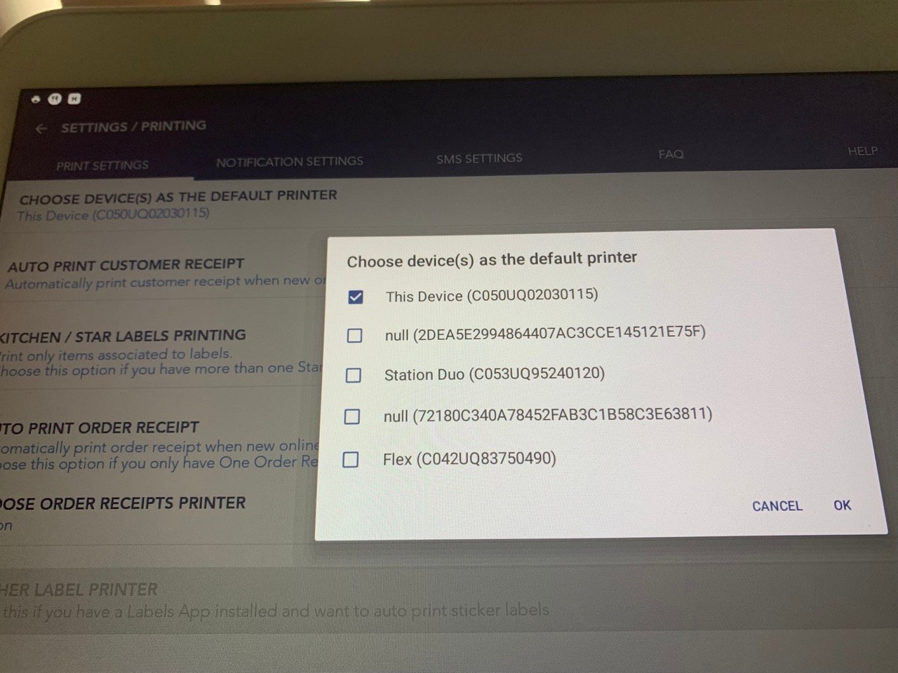 How to Set-up Printing for orders made through Smart Online Order
