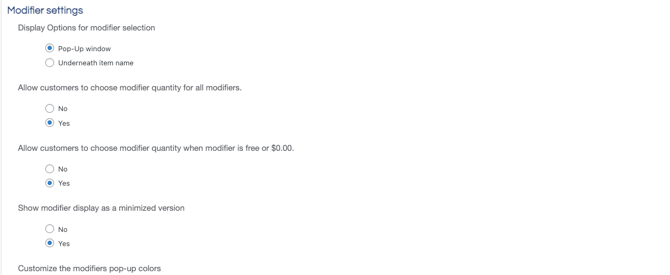 Soo modfiers settings