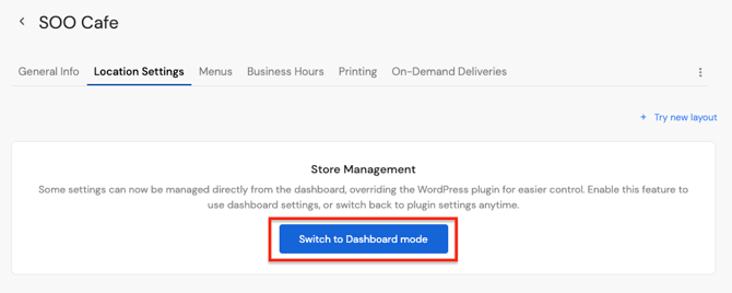 Switch-to-dashboard-mode
